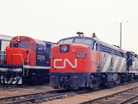 MLW FPA-2 6759 with C-424 class leader 3200 are at Maple Yard (now MacMillan Yard) when access to the engine shops was easy.