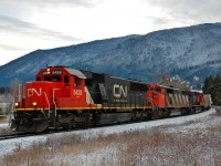 CN nos.5428,5545 & 2694 have reached milepost53 on the OK sub with a northbound mixed freight.