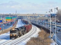  A longer than usual CN 529 is almost finished its run from Rouses Point as it heads west on CN's Montreal Sub with NS 2691, NS 9553 & NS 1101 leading 80 cars. This shot will not be doable for much longer, as CN's tracks here will move to a new ROW a bit further north, probably before the end of 2017.