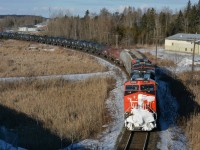 A pair of Canada only gevos make their way South through Mount Albert. Although there is barely a sign a snow here, you can tell up North M314 was doing some "drifting"