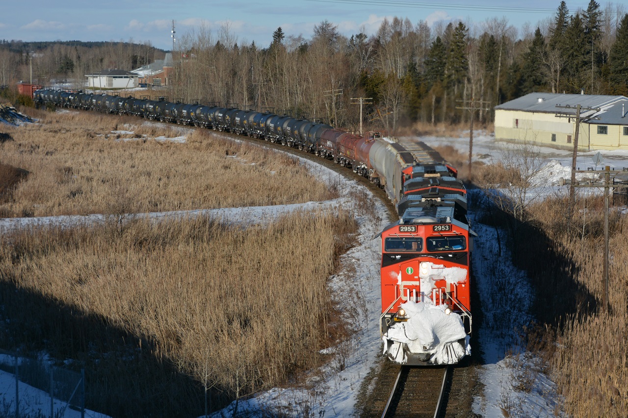 A pair of Canada only gevos make their way South through Mount Albert. Although there is barely a sign a snow here, you can tell up North M314 was doing some "drifting"
