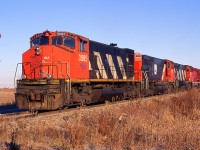 A lot of the Sou Ontario railfans are familiar with Garnet. Within sight of the Nanticoke facility, there always seems to be power at the south end of the yard up until mid-day. And the variety over the years has been most interesting. Whenever I am traveling along Hwy 3, I look over to see if there is anything warranting a visit. This is a nice set. The photo is from 1998 and all four locomotives were acquired by Railink that year. X-CN 3585 (HR412), 3502, 3508 (both M-420s, x-CN) and former CP 5005 (GP35) make up the consist. And the sunshine completes it. Nice !!