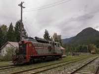 Knowing that I would be passing through the area on vacation, some friends demanded that I make a stop in Woss, BC on Vancouver Island. The Englewood Railway is said to be the last remaining logging railway in North America. This engine is seen in their shop area within the town of Woss. This railway is so incredibly remote that very little information and equally as few photos exist. It would be great if someone could share if they had previously caught it in operation!