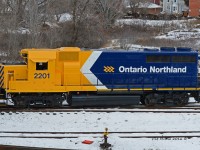 After receiving a fresh coat of paint, ONT 2201 is move back over to the Diesel shops to have the Number boards, Window, plows and bell installed.