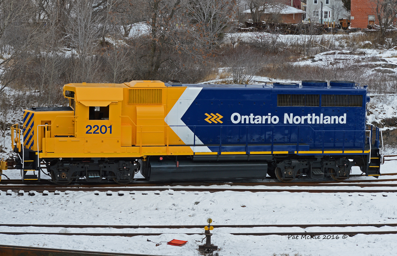 After receiving a fresh coat of paint, ONT 2201 is move back over to the Diesel shops to have the Number boards, Window, plows and bell installed.