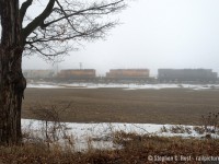 The melodic sound of a trio of turbocharged 645's... in notch 8 with 86 cars on the drawbar , cutting through a winter fog - priceless. General Electric? What's that? <br><br><b>BONUS Audio clip</b> of what you see pictured above. You could hear it coming for miles.</b>  <a href=http://steve.hostovsky.com/431_edited.mp3 target=_blank>Click here for Audio - 2 minutes 3 seconds long. Warning: LOUD - at the 45 second mark.  </a>