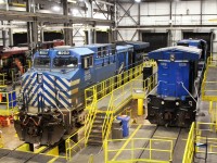 CEFX 1019 is in for it's lease return inspection while 1026 a CP spec AC4400 waits it's turn for an engine change out.