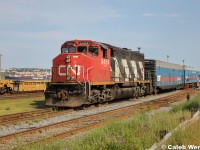 CN 482, TEST, (Track Evaluation System Train), prepares to head back to Moncton after completing testing the track in the Halifax area.  