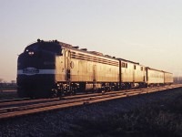 <b>2 E's, 2 coaches. </b> The sun glints off a pair of NYC E-units as we approach sunset in May 1968.  Check out the second unit.  