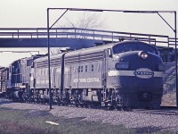 NY4 passed under the bridge at Clanbrassil in May 1968.  It was nice to see a pair of A units leading.  The only thing that would make this picture  better was if the lighting was on the nose of the lead loco.  Unfortunately, NY4 is eastbound in the afternoon. 