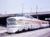 And a very rare colour photo - the General Motors train of tomorrow (aka Aerotrain) is on display at the CNR Hamilton Station in the Summer of 1957. Any assistance in accurately dating this photo is highly appreciated.