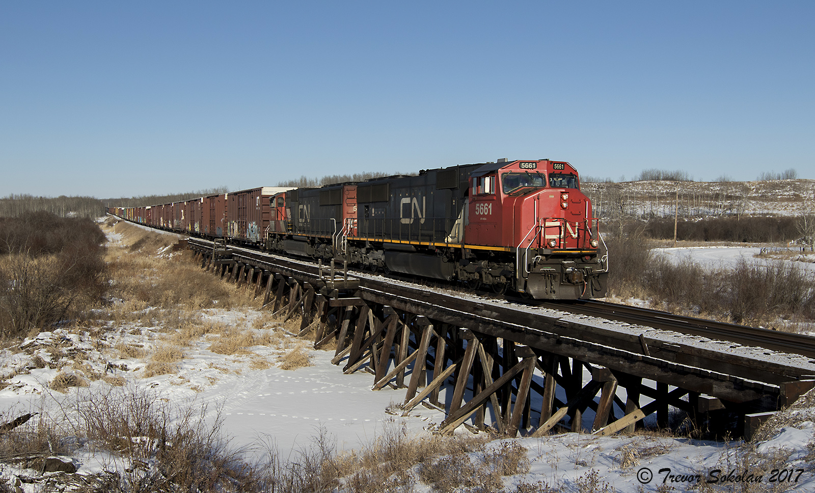 Railpictures.ca Trevor Sokolan Photo Fort MacMurray to Edmonton