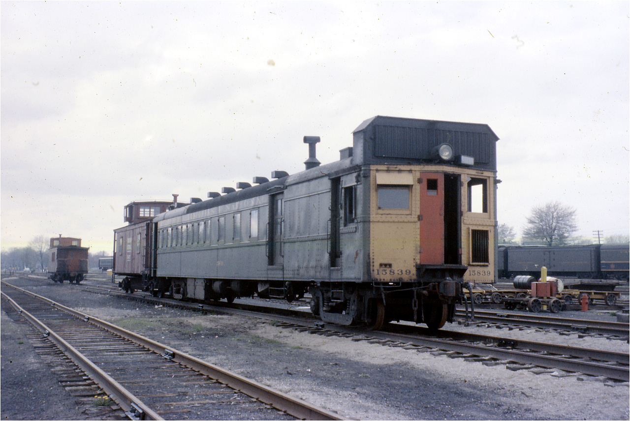 One of CN's doodlebugs rests at Stratford, likely destined to Goderich.