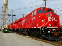 Just delivered from Erie PA, the last new order of CP's ES44AC's passes through the fuel stand at Agincourt.