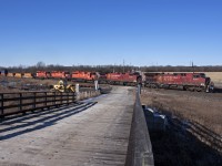 CP 118 rolls through Lovekin with 9764-9732-6035-6040-6041. It was nice to see some SD40-2's on the road again, even if they were offline.