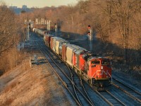 The early bird gets the worm as some may call it as it's just nearly 0730 and the first EB of the day, L524, heads East through Bayview Jct. Within 2 hours another 4 freights would navigate the Oakville Sub leaving the rest of family day rather dead. Not always do most of the day's trains run early, but when they do, waking up pays off!