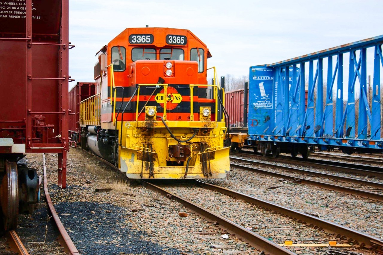 This CBNS freight is sitting in the west end of the Truro yard after arriving from New Glasgow