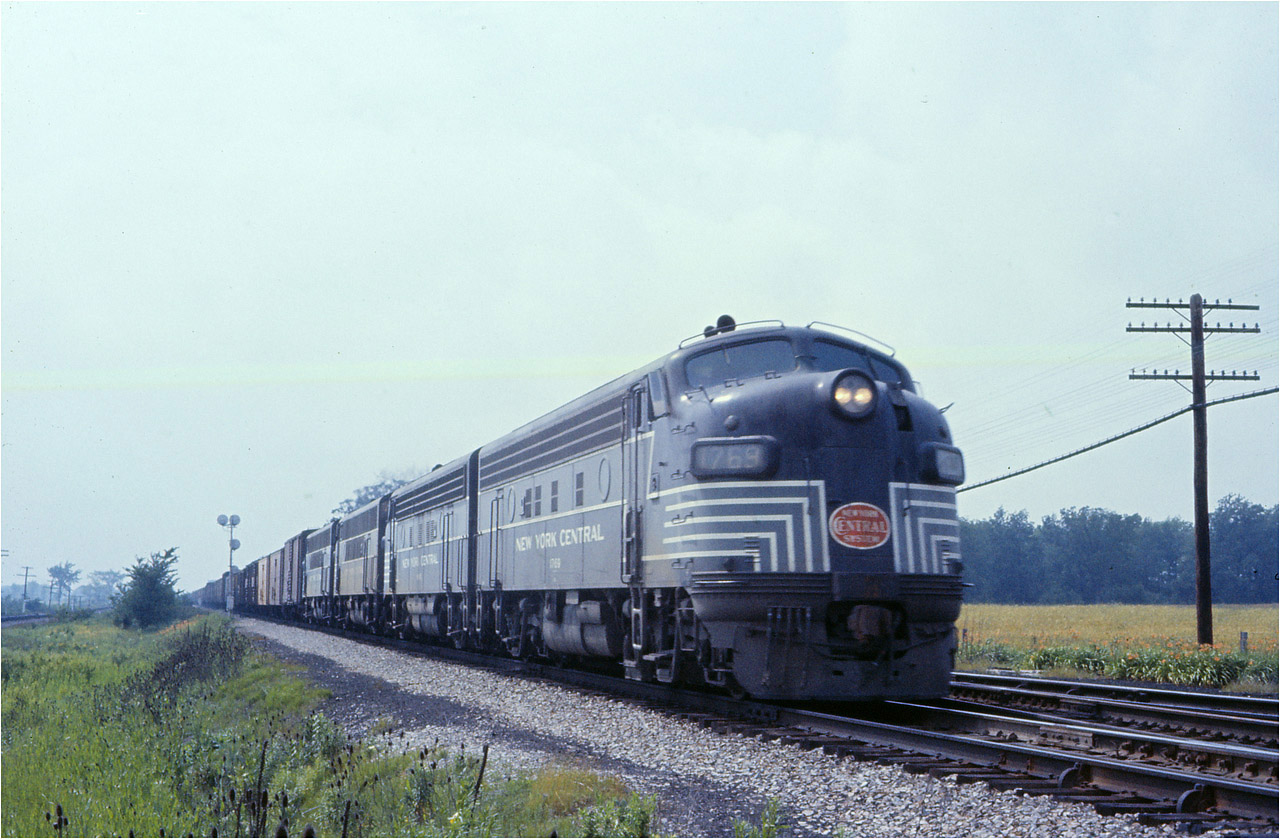 Eastbound New York Central freight at Canfield.