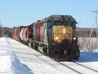 CN 460, with GTW SD40-3 5951, along with CN SD60 5454, is at St Paulin, QC