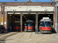 And I don't always shoot electric traction - but here's one from the "I can't believe it's still here" department. Articulated LRV 4214 exits the Roncesvalles Carhouse (Built 1921) for the 301 Long Branch - the 312 and 516 will also exit within minutes in a constant parade of 'on borrowed time' LRV's typical of the Toronto Transit Commission's streetcar network. I'm not a huge fan of the TTC, or really transit in general unless it has freight motors, but the Sunnyside pedestrian bridge is just behind me and full of grimy and dirty diesel action :) Shoot it while you can, it's on borrowed time, including the Sunnyside bridge - soon the Oakville Sub is to be electrified and any photo angles you thought you had will be gone.