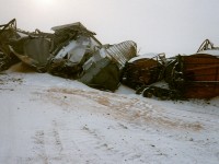 Young Train Wreck at Young Saskatchewan Canada 1975