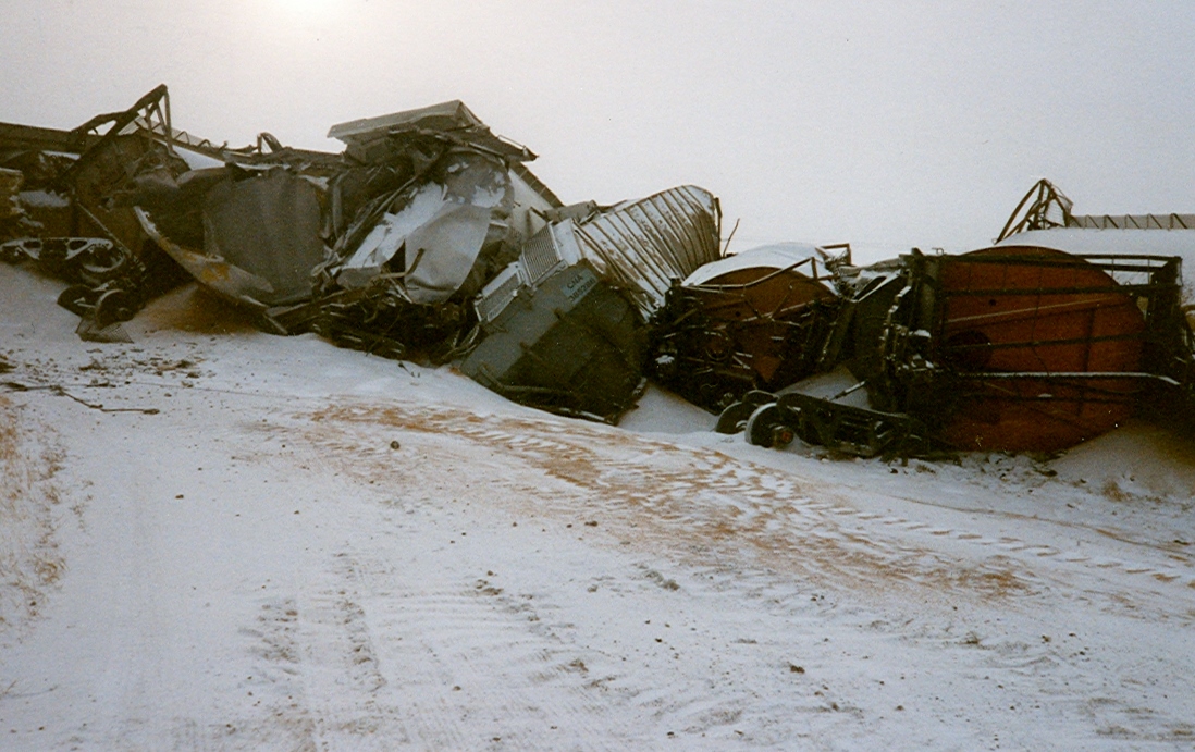 Young Train Wreck at Young Saskatchewan Canada 1975