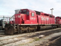 STL&H 5615 and SOO 6614 seen at the CSX engine facility at Sarnia. CP locomotives were used by CSX to run traffic from Sarnia to Chatham and onto CP trackage at Chatham to Windsor and beyond stateside. Most often was a pair of CP Sd40-2's but sometimes you could get lucky with a SOO unit or in this case a STL&H as well. 