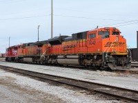 Just as the day was done a CP GP20ECO pulled in with a BNSF C44-9W and on the clear end a nice boxy SD70ACe