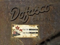 Made in Canada DOFASCO truck with an Ogden Shops rebuild truck plate from an SD40-2 that was sold off.