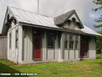 When the Michigan Central built it's Canadian line through Southern Ontario (the Canada Southern), it chose its route through the northern portion of the community of Buxton. Here, the well preserved 'North' Buxton station, now used as part of the Bradonna Woodworking facility resides moved only slightly from being trackside. 