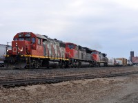 CN 580/M39731 23 departing Brantford after stopping to make a crew change (397) with CN 4730, CN 8951, CN 2626, and 72 cars. 580 will cut off and return back to Brantford, as 397 will continue on the way west