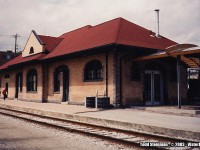 The long retired CN Waterloo station, now living out it's second life as Paul Puncher's...a men's wear store. Wonder if three times the charm, with the recent upgrade of the line for the upcoming LRT...will it be a station again?