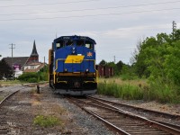 It's a rainy Sunday day in Niagara, and 3582 sits in the Merriton yard alone with it's train it put together Friday. The crew ran out of time after servicing a couple places in St Catharines, parked the train for the weekend and went to go relax for a couple days before coming back to take it to Welland on Monday. 3582 started off it's life as CN 2582, before being bought by RailLink and it became 3582. It become a TimberTrain engine before being bought by STER. 3582 was used down on the PCHR in the summer of 2012 while the other engines underwent work. After the STER was closed in 2014, PCHR acquired both of their engines for good. While 1842 was used for a while down in St Catharines, 3582 was used up in Port Colbourne and Welland. So when I saw this engine parked at Merriton, I was a bit surprised. Fast forward to 2017, and this engine spends most of its time parked at Atlas Steel. However, according to Trillium this engine still is in service, I guess it's a backup engine nowadays. With a new switcher being acquired from GATX for Trillium, I wonder how much use this engine will see in the future. 