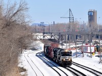 N 529 has two SD70ACe's sandwiching an SD70M (NS 1026, NS 2609 & NS 1138) as it heads west on CN's Montreal Sub with a very short 13-car train.
