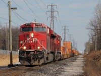 After doing work in Walkerville Yard for about 3 hours, CP 143 heads slowly west towards Lakeshore Junction in Windsor, ON. 143 is only going 10mph as they are being scanned by VACIS for customs clearance to the US.