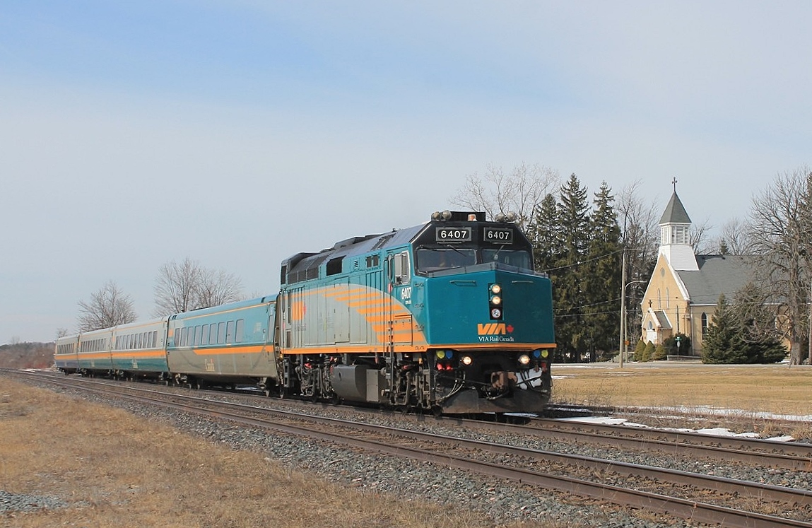 Eastbound VIA races through Princeton.