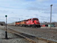 A nice trio of CP 2269 , BNSF 4121 and BNSF 9040 roll through Guelph Junction on their way to Toronto. After not seeing many BNSF locomotives in a long time, they are making quite the come back lately.
