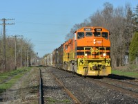  Ex Canadian National 9431, now GEXR 3030, leads 3 other EMDs through control point Hanlon