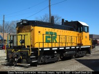 Essex Terminal SW14 #104 sits next to the Engine house on Lincoln Road in Windsor, Ontario back on April 13, 2007.