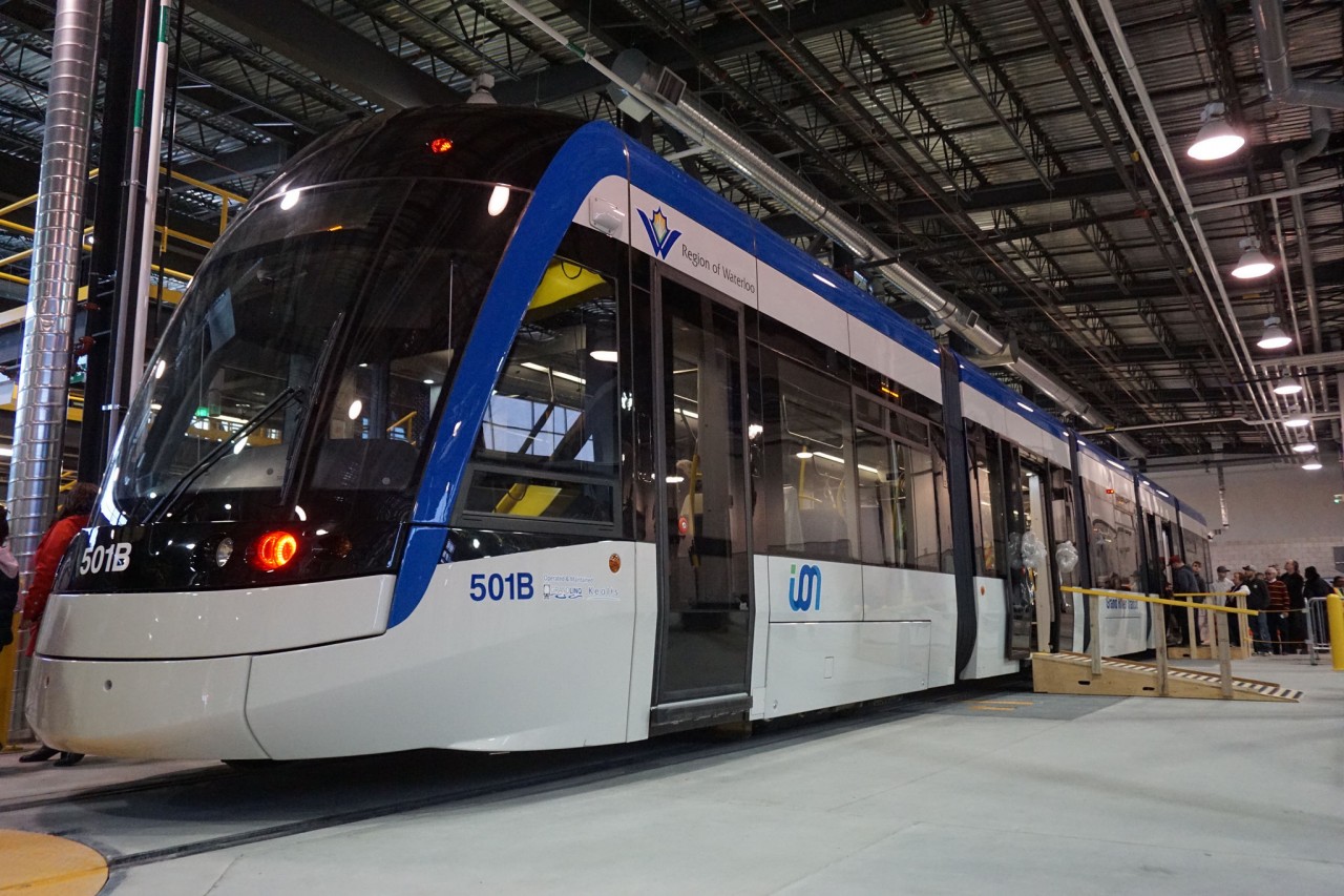 The location is the closest I can get it to being accurate, but here is GRT's ION LRT 501B in the maintenance yard for the open house.