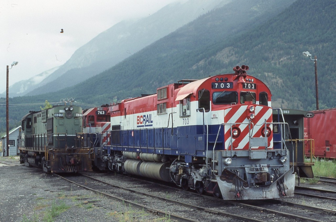 Lillooet Yard, at this time used to have a yard engine that was kept quite busy switching the various industries in the area.  Sadly this is no longer the case now CN has taken over.