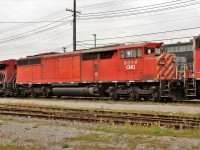  Central Maine & Quebec SD40-2F 9014 in transit through Agincourt yard from former owner CP Rail. At least this red barn found a new home instead of facing the scrapper's torch.