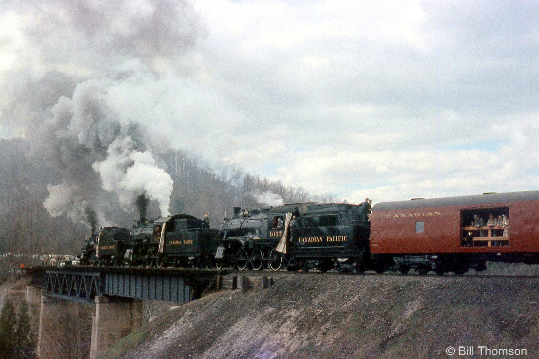 Railpictures.ca Bill Thomson Photo The famed CPR steam triple header