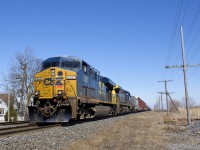 CSXT 5207 & CSXT 416 lead a 78-car CN 327 through Coteau-du-Lac on a gorgeous and warm afternoon. Up next is a set-off at Coteau and then heading south for interchange with CSX before a CSX crew takes it across the border.