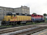 With such a limited of locomotives at the time, what were the odds two units on the GEXR roster would share the same number? Slim, indeed. But it not only happened, here they are side by side opposite the Kitchener VIA station. In order to eliminate any confusion, the RailAmerica (X-RLK/SOR)was later renumbered to 2211. And last year the LLPX 2210 lease was terminated. So much for that.