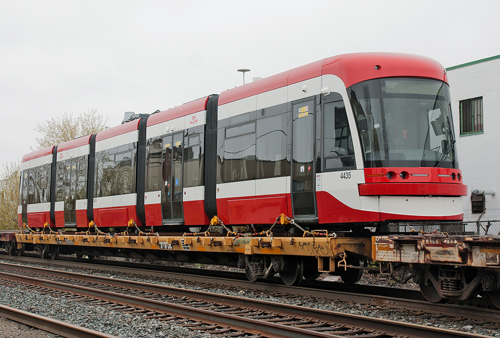 Riding down from Thunder Bay, TTC4435 is the latest to arrive into Toronto on CP 420. This brand new flexity swift will be delivered to TTC's Hillcrest Complex in the next coming days.