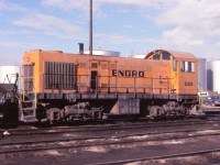 ENGRO 901 at Calder Diesel shops. Rarely seen from it's home turf and I was told I was lucky to get a photo of it while in for repairs at the CN shops.  901 is a modified S1 Alco