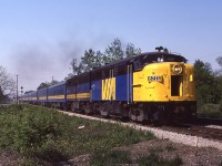 On a cloudless June morning, train 72 has pulled away from it's scheduled stop at Chatham and is about to cross the C&O diamond. 6771-6861 have at least 10 cars behind them as they cross Park Street and accept the Clear signal for the automatic interlocking. I'm standing on C&O Subdivision 2 as I record the scene. You can still see 6771 in action these days, living a less strenuous life on the Cuyahoga Valley Scenic Railway near Cleveland OH.