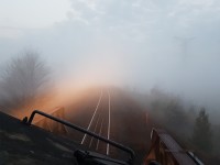A fitting photo as my train 570 climbs through the mist on its way back to Macmillan Yard.

The photo also describes my feeling today as it is my last day as a locomotive engineer for CN after 36 years with the company. I will still be an engineer but will run off my last miles at VIA Rail.

I have seen many changes over the years, some good and some not so good, but I will always consider myself blessed to have worked a job that I have wanted since I was 10 yrs old. How lucky am I? 

I hope to see you guys track side doing what you love, photographing railroads!

FYI I will be on my last train today, a 570 running from Mac Yrd to Aldershot and return. So if the rains hold off hope to see you out there so I can give one last blast of the horn.  570 is ordered at Mac for 1400.

