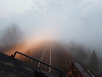 A fitting photo as my train 570 climbs through the mist on its way back to Macmillan Yard.

The photo also describes my feeling today as it is my last day as a locomotive engineer for CN after 36 years with the company. I will still be an engineer but will run off my last miles at VIA Rail.

I have seen many changes over the years, some good and some not so good, but I will always consider myself blessed to have worked a job that I have wanted since I was 10 yrs old. How lucky am I? 

I hope to see you guys track side doing what you love, photographing railroads!

FYI I will be on my last train today, a 570 running from Mac Yrd to Aldershot and return. So if the rains hold off hope to see you out there so I can give one last blast of the horn.  570 is ordered at Mac for 1400.

